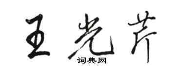 駱恆光王光芹行書個性簽名怎么寫