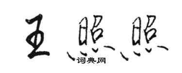 駱恆光王照照行書個性簽名怎么寫