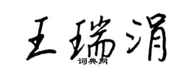 王正良王瑞涓行書個性簽名怎么寫