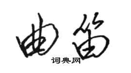 駱恆光曲笛行書個性簽名怎么寫