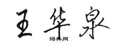 駱恆光王華泉行書個性簽名怎么寫