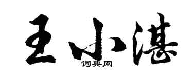 胡問遂王小湛行書個性簽名怎么寫