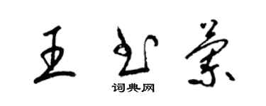 梁錦英王書蘭草書個性簽名怎么寫