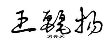 曾慶福王麗揚草書個性簽名怎么寫