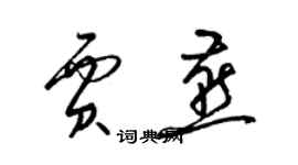 梁錦英賈燕草書個性簽名怎么寫