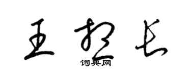 梁錦英王想長草書個性簽名怎么寫