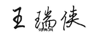 駱恆光王瑞俠行書個性簽名怎么寫