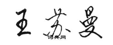 駱恆光王蘇曼行書個性簽名怎么寫