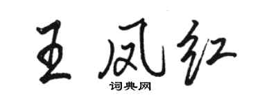 駱恆光王鳳紅行書個性簽名怎么寫