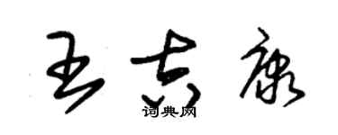 朱錫榮王吉康草書個性簽名怎么寫