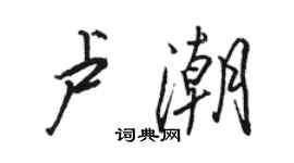 駱恆光盧潮行書個性簽名怎么寫