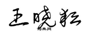 曾慶福王曉耘草書個性簽名怎么寫