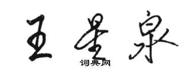 駱恆光王星泉行書個性簽名怎么寫