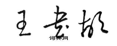 駱恆光王書胡草書個性簽名怎么寫
