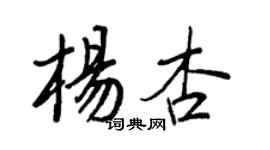 王正良楊杏行書個性簽名怎么寫