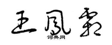 曾慶福王鳳霜草書個性簽名怎么寫