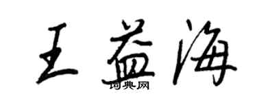 王正良王益海行書個性簽名怎么寫