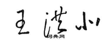 駱恆光王洪北草書個性簽名怎么寫