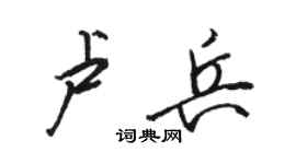 駱恆光盧兵行書個性簽名怎么寫