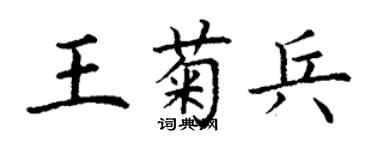 丁謙王菊兵楷書個性簽名怎么寫