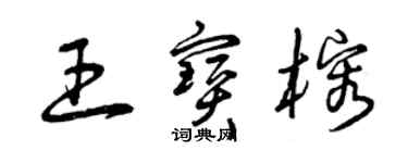 曾慶福王寶榕草書個性簽名怎么寫