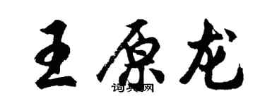 胡問遂王原龍行書個性簽名怎么寫
