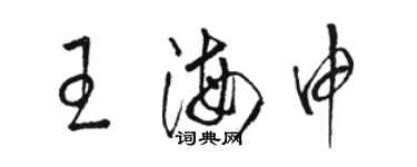 駱恆光王海申草書個性簽名怎么寫