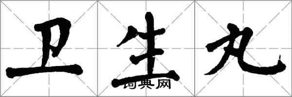 翁闓運衛生丸楷書怎么寫