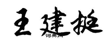 胡問遂王建挺行書個性簽名怎么寫