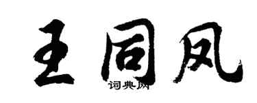 胡問遂王同鳳行書個性簽名怎么寫