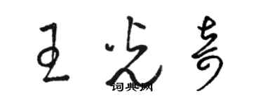 駱恆光王光奇草書個性簽名怎么寫