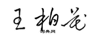 駱恆光王柏花草書個性簽名怎么寫