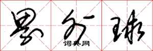 朱錫榮界外球草書怎么寫