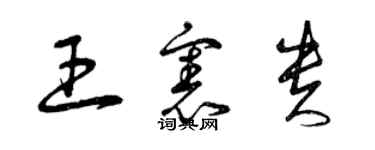 曾慶福王憲貴草書個性簽名怎么寫