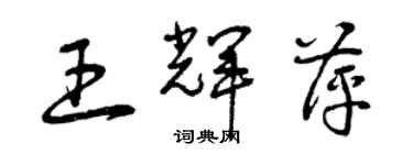 曾慶福王輝萍草書個性簽名怎么寫