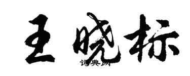 胡問遂王曉標行書個性簽名怎么寫