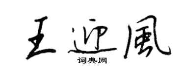 王正良王迎風行書個性簽名怎么寫