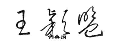 駱恆光王穎盟草書個性簽名怎么寫