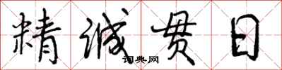 曾慶福精誠貫日行書怎么寫