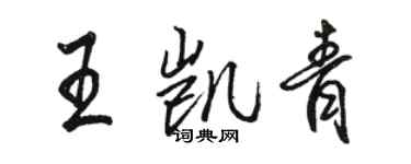 駱恆光王凱青行書個性簽名怎么寫