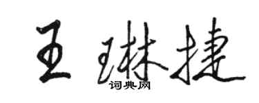 駱恆光王琳捷行書個性簽名怎么寫