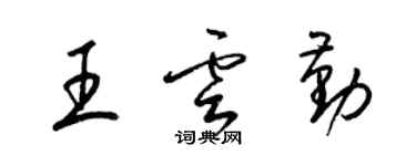 梁錦英王雲勤草書個性簽名怎么寫