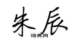 王正良朱辰行書個性簽名怎么寫
