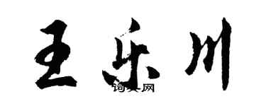 胡問遂王樂川行書個性簽名怎么寫