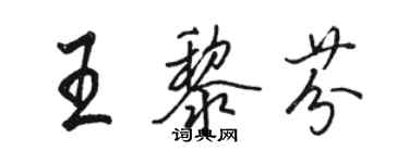 駱恆光王黎芬行書個性簽名怎么寫