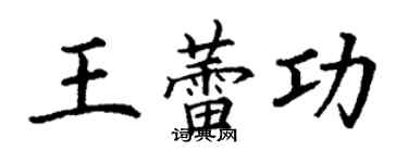 丁謙王蕾功楷書個性簽名怎么寫