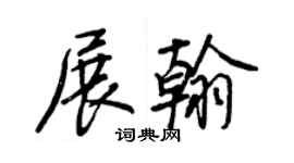 王正良展翰行書個性簽名怎么寫