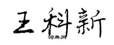 曾慶福王科新行書個性簽名怎么寫
