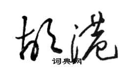 駱恆光胡港草書個性簽名怎么寫