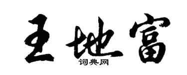胡問遂王地富行書個性簽名怎么寫